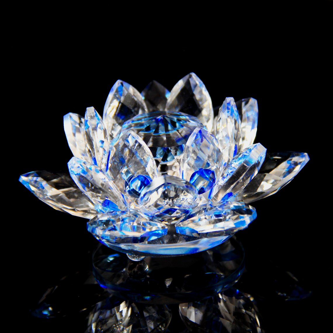 Handmade Crystal Glass Lotus Flower Water Lilymothers Etsy