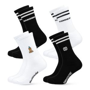 MANNHEIM Socken 4er-Set Mix, Wasserturm, 68 & Mannheim, Sportsocken, Tennissocken