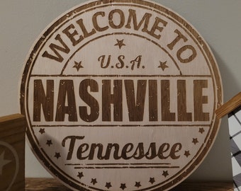 Nashville Sign, Nashville Wall Décor, Music City Wall Hanger, Welcome To Nashville Sign, Nashville Airbnb Décor