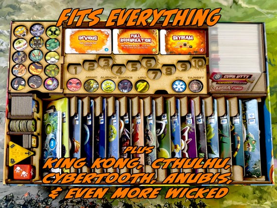 King of Tokyo Monster Box Compatible Organizer Insert: Fits