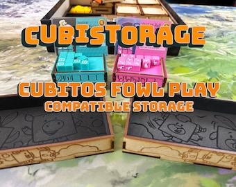 Inserto organizador de almacenamiento compatible con Cubitos Fowl Play
