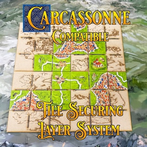 Supports pour carrelage compatibles Carcassonne - Système de couche de fixation pour carrelage - Lot de 24 (216 emplacements pour carrelage)