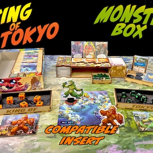 Kompatibel arrangörsinsats till King of Tokyo Monster Box: Passar till expansioner