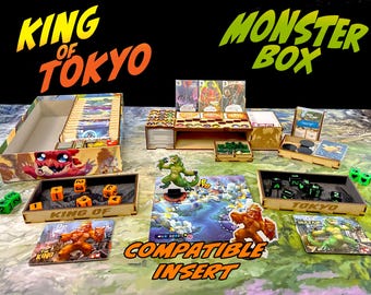 King of Tokyo Duel Insert | Fits Sleeved Cards and Promo Cards |  Lightweight Organizer for the Game - Etsy