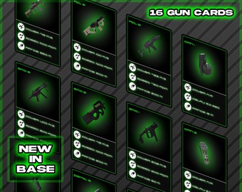 Printable Play cards - Guns Tactical Play Cards Full Modular