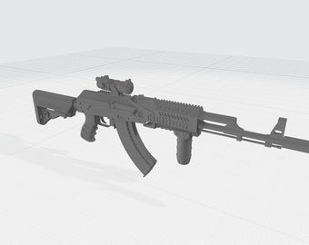 RIFLE 1 | STL, OBJ | Toy Guns | Keychain | 3D Print | Wall Decor | Dummy Training (No Functionality)