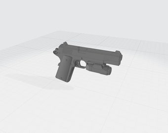 PISTOL 2 | STL, OBJ | Toy Guns | Keychain | 3D Print | Wall Decor | Dummy Training (No Functionality)