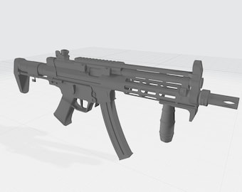 SMG 3 | STL, OBJ | Toy Guns | Keychain | 3D Print | Wall Decor | Dummy Training (No Functionality)