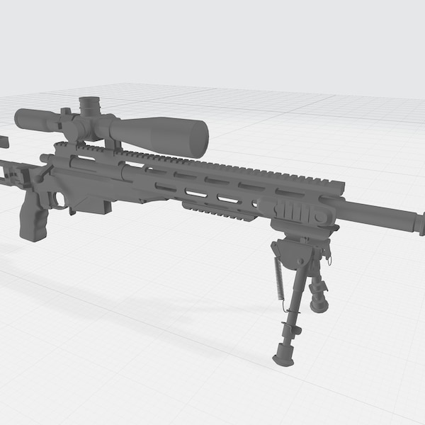 SNIPER 1 | STL, OBJ | Toy Guns | Keychain | 3D Print | Wall Decor | Dummy Training (No Functionality)