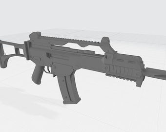 RIFLE 3 | STL, OBJ | Toy Guns | Keychain | 3D Print | Wall Decor | Dummy Training (No Functionality)