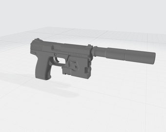 PISTOL 3 | STL, OBJ | Toy Guns | Keychain | 3D Print | Wall Decor | Dummy Training (No Functionality)