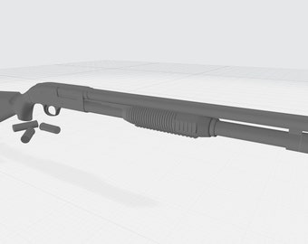 SHOTGUN 1 | STL, OBJ | Toy Guns | Keychain | 3D Print | Wall Decor | Dummy Training (No Functionality)