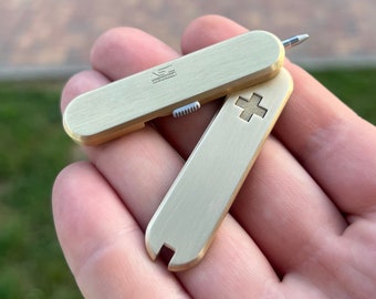 Victorinox 58mm minichamp pen slot! Brass limited