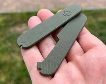 Victorinox 91mm/91mm plus G10 Scales Olive
