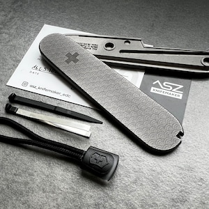 Victorinox 91mm plus Titanium  Scales Seigaiha