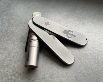 Victorinox scales 91mm Titanium " mythosaur "