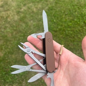Victorinox 91mm Deluxe Tinker custom!! G10 mod Brown/black