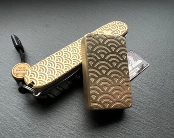 Worrystone Brass japanese patterns seigaiha