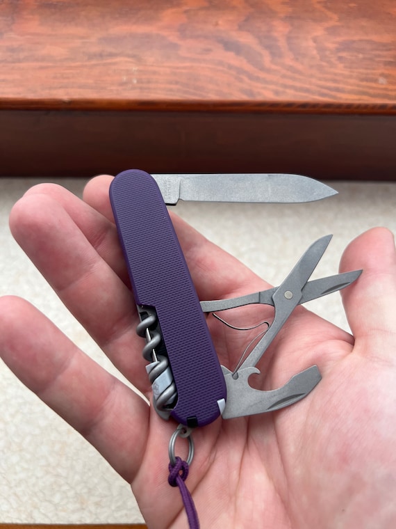 人気海外ブランドアイテム｜ファッション通販 91mm/91mm Victorinox Plus Etsy - Purple Scales G10 ヨガ・ピラティス