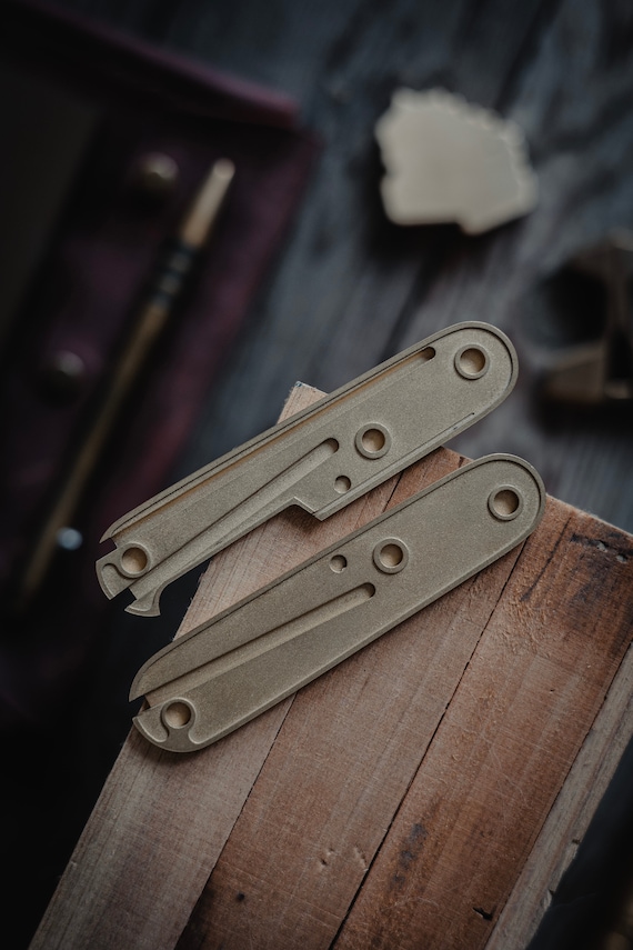 Victorinox 84mm Plus Brass Scales - Etsy
