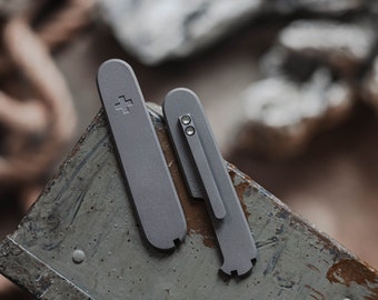 Victorinox 91mm plus Titanium Scales clip version
