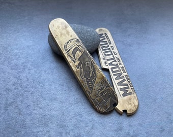 Victorinox 91mm scales Brass "Mandalorian Custom"