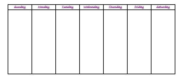 Simple Weekly Planner Printable- Lavendar - Etsy