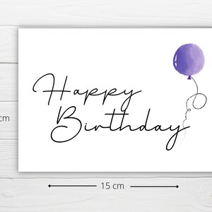 Printable Birthday Card 4x6 Inch / A6 Size Card Instant Digital ...