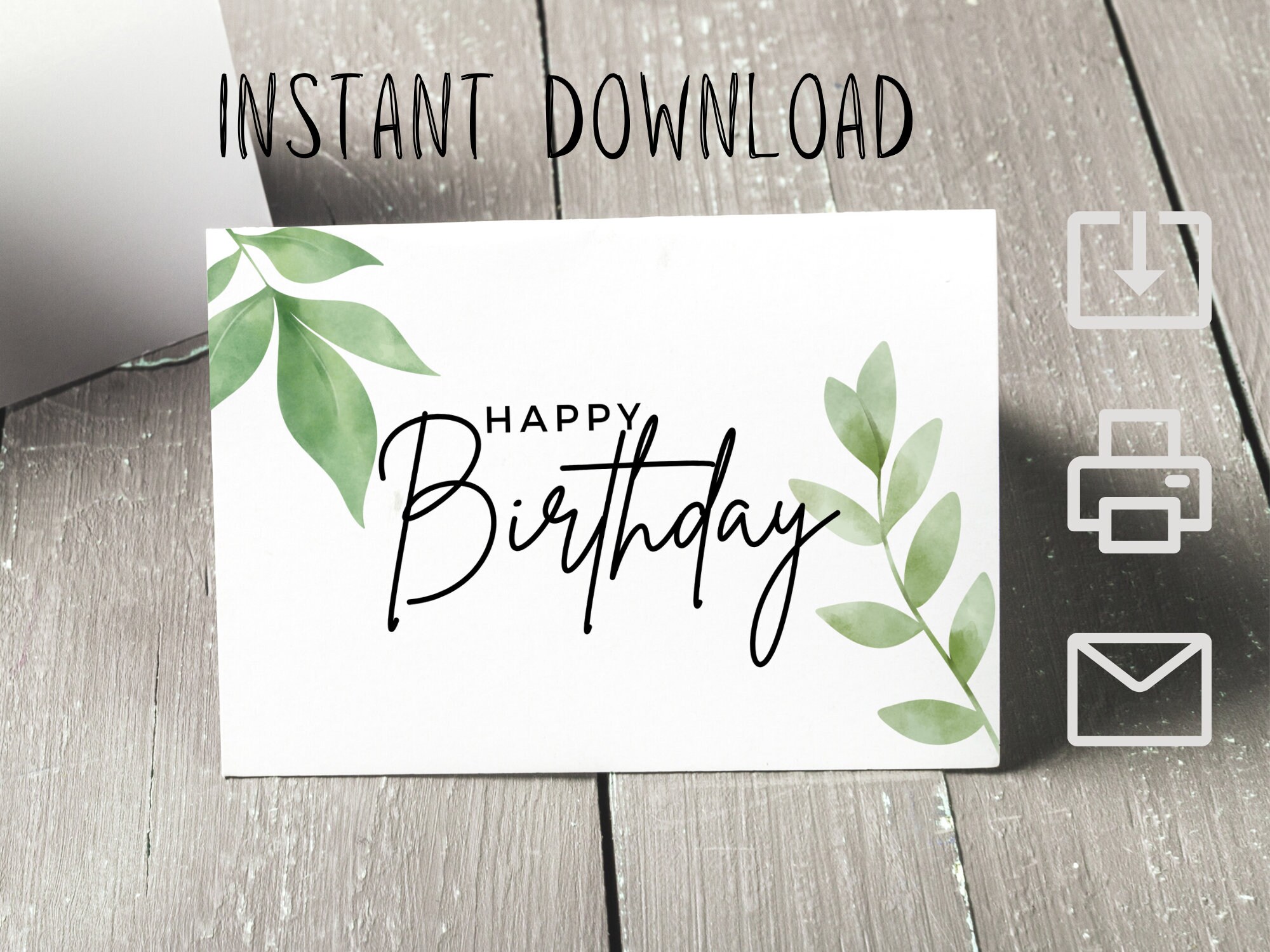 Printable Birthday Card in A6 Size Card / 4x6 Inch Instant - Etsy