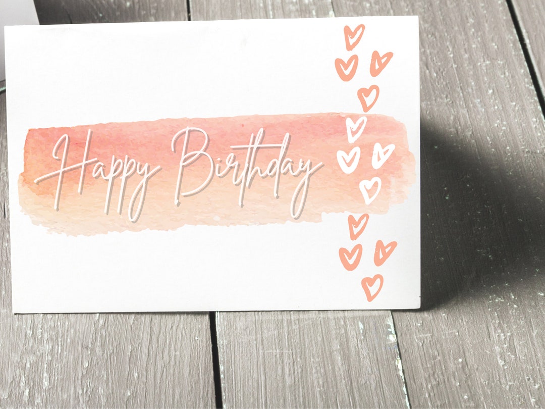 Printable Birthday Card 4x6 Inch / A6 Size Card Instant - Etsy Canada