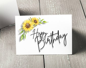 Printable Birthday Card 4x6 Inch / A6 Size Card Instant | Etsy
