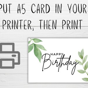 Printable Birthday Card in A6 Size Card / 4x6 Inch Instant - Etsy