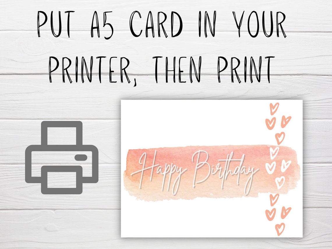 Printable Birthday Card 4x6 Inch / A6 Size Card Instant - Etsy Canada