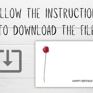 Printable Birthday Card Minimalist Design 4x6 Inch / A6 - Etsy