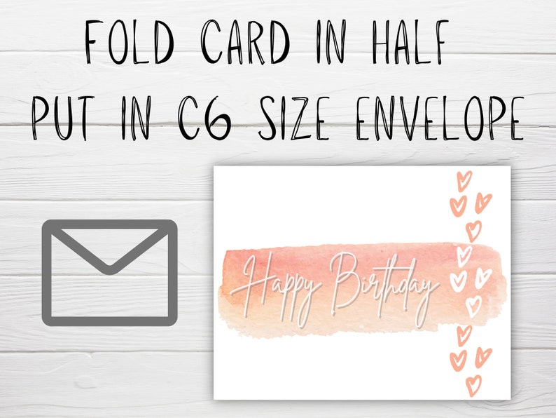 Printable Birthday Card 4x6 Inch / A6 Size Card Instant - Etsy Canada