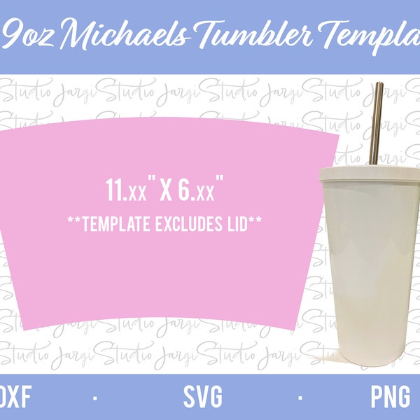 Michaels 19oz Tumbler Template - Tapered Cup Wrap - Digital Download - SVG PNG DXF