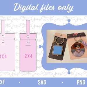 Keychain Card Design - Digital Download - SVG PNG DXF