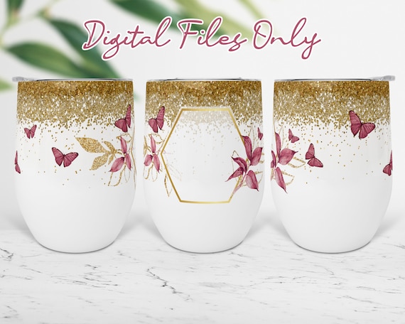 12 oz. Wine Stemless White Tapered Blank Sublimation Tumbler