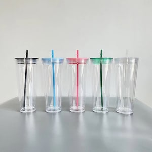 Snowglobe Customizable 24oz Venti Size Acrylic Cup - Vinyl Blanks - Snowglobe Plstic Tumbler