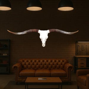 Jumbo Longhorn Bull Skull: Rustic Mancave Wall Art (68-Inch)