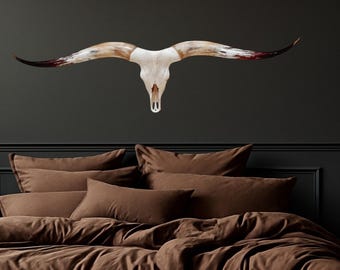 Longhorn Steer skull | Euro Mount | Rustic Western Decor 856
