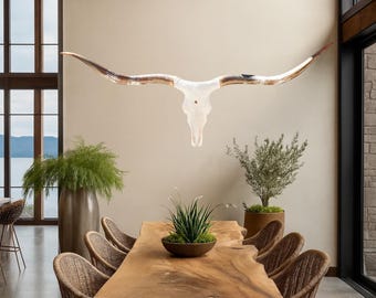 Real Texas Longhorn Cow Skull | Modern Western Bar Decor 862