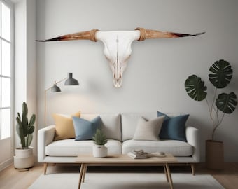Real Longhorn Skull | Western Home Decor | Rustic Farmhouse | Art 776