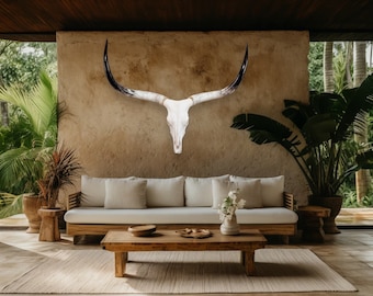 Longhorn skull| Real Steer | Western Boho Home Decor 623