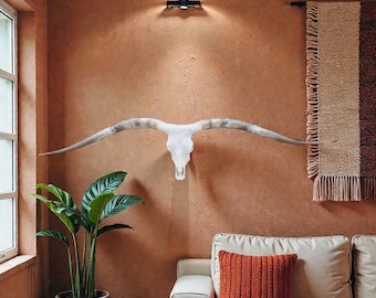 Real Longhorn Skull | Cowboy Man Cave Wall Art | Fireplace Decor 891