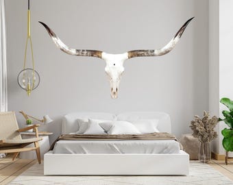 Longhorn Cow Skull | Modern Farmhouse | Repurposed Authentic Art 808