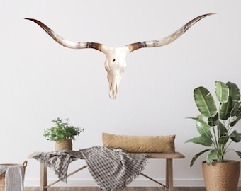 Longhorn Cow Skull | Modern Farmhouse | Repurposed Authentic Art 806