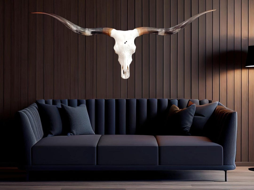 Texas Longhorn Cow Skull | Modern Western Decor | Perfect Wall Accent ...