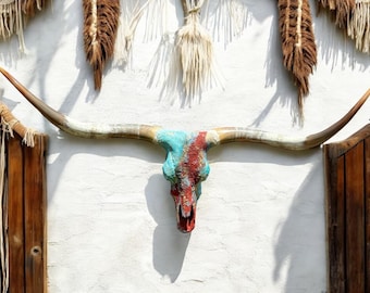 Authentic Longhorn Skull Art | Western Meets Modern Contemporary Fine Art | Legacy Skull Art 789
