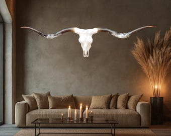 Authentic Longhorn Skull | Modern Organic Wall Art 852